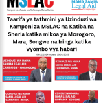 Taarifa ya tathmini ya Uzinduzi wa Kampeni za MSLAC