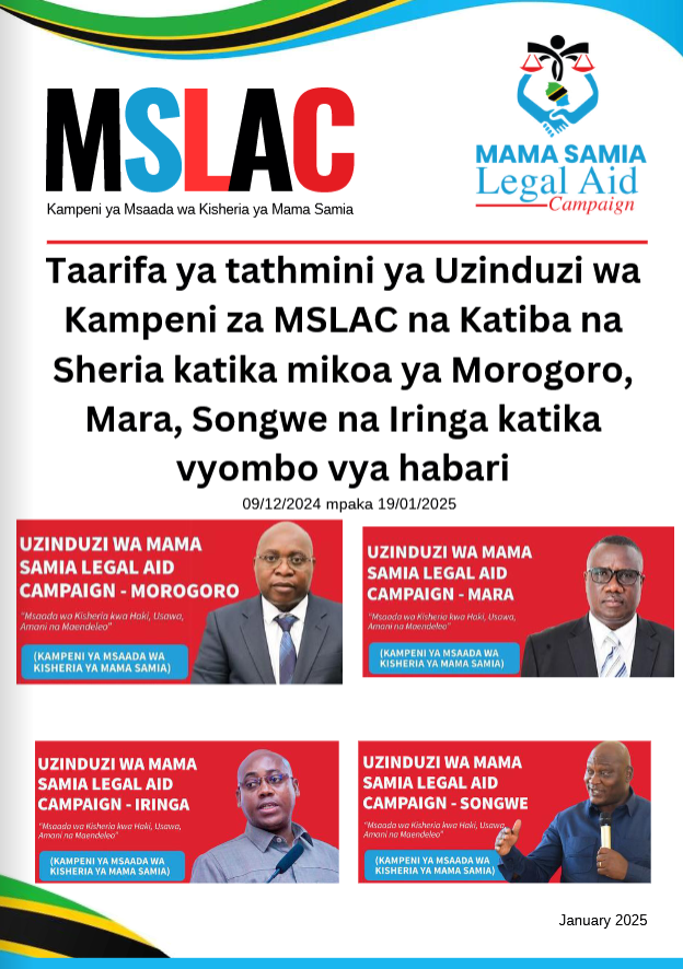 Taarifa ya tathmini ya Uzinduzi wa Kampeni za MSLAC