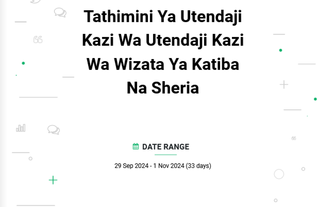 Tathimini Ya Utendaji Kazi Wa Utendaji Kazi Wa Wizata ya Katiba Na Sheria