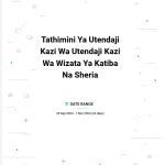 Tathimini Ya Utendaji Kazi Wa Wizara ya Katiba Na Sheria
