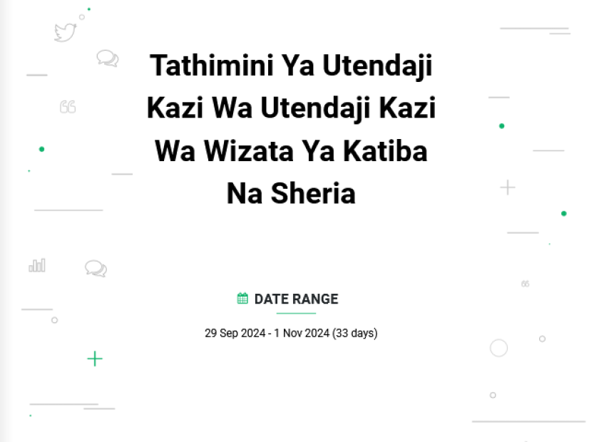 Tathimini Ya Utendaji Kazi Wa Utendaji Kazi Wa Wizata ya Katiba Na Sheria