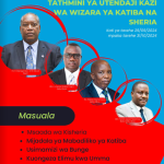 Tathmini ya Utengaji Kazi wa Wizara ya Katiba na Sheria